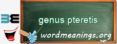 WordMeaning blackboard for genus pteretis